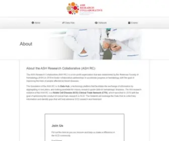 Ashresearchcollaborative.org(ASH RC Website) Screenshot