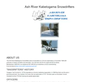 Ashriver-Kabsnowdrifters.org(Ash River) Screenshot