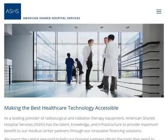 ASHS.com(American Shared Hospital Services) Screenshot