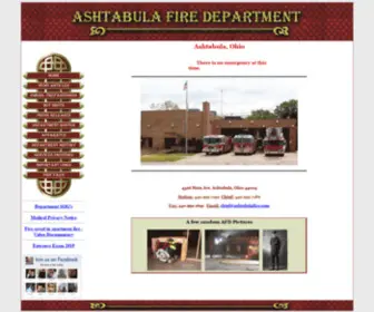 Ashtabulafire.com(Ashtabula Fire Department) Screenshot