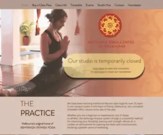 Ashtangamelbourne.com.au(Ashtanga Yoga Centre of Melbourne) Screenshot