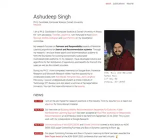 Ashudeepsingh.com(Ashudeep Singh) Screenshot