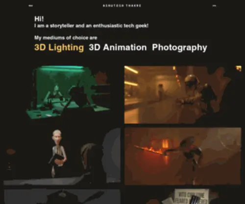 Ashutoshthakre.com(3D Lighting Artist Portfolio) Screenshot