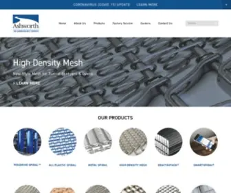 Ashworth.com(Conveyor Belt Manufacturer) Screenshot