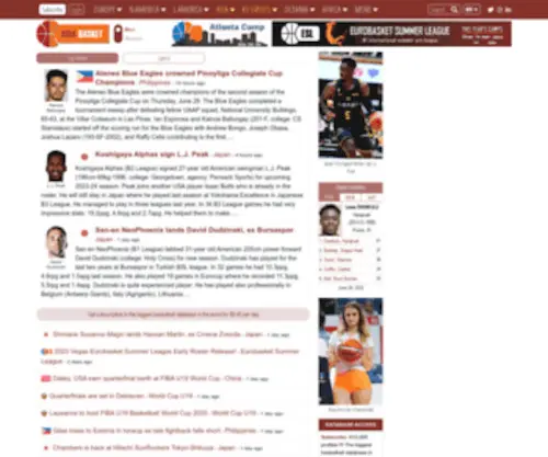Asia-Basket.com(Asian Basketball News) Screenshot