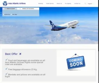 Asiaatlanticairlines.com(Asia Atlantic Airlines) Screenshot