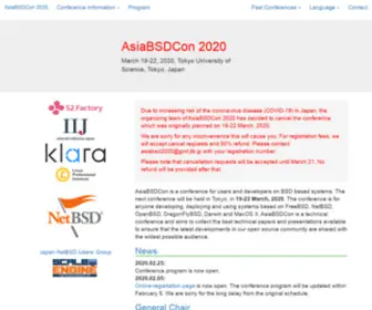 Asiabsdcon.org(AsiaBSDCon 2020) Screenshot