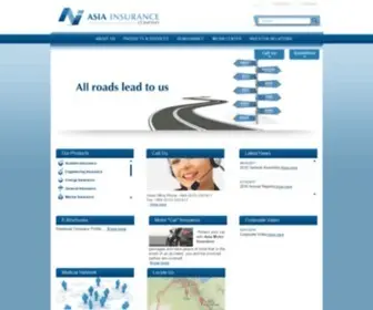 Asiainsurance.net(Asia Insurance Company) Screenshot