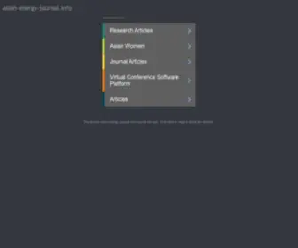 Asian-Energy-Journal.info(Asian Journal on Energy & Environment) Screenshot
