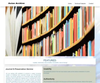 Asianarchive.co.in(Journal Bank) Screenshot