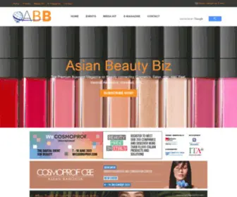 Asianbeautybiz.com(The beauty business magazine) Screenshot