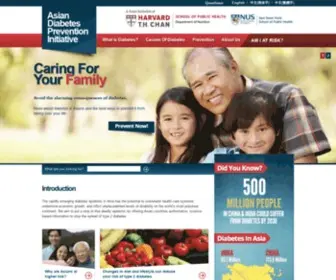 Asiandiabetesprevention.org(Harvard T) Screenshot