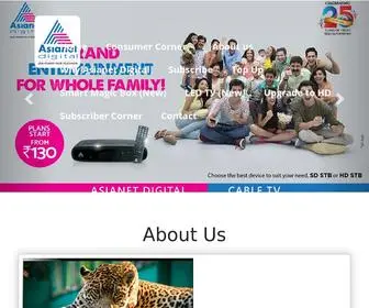 Asianetdigital.co.in(Asianet Satellite Communications Ltd established in 1993) Screenshot