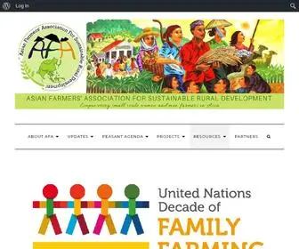 Asianfarmers.org(Asian Farmers Association for Sustainable Rural Development) Screenshot