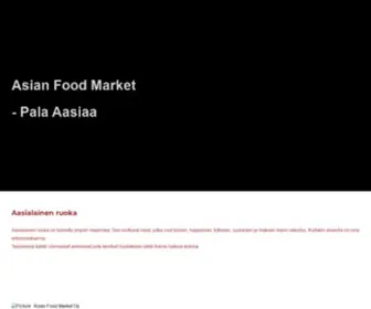 Asianfoodmarket.fi(Etusivu) Screenshot