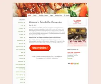 Asiangrilleva.com(Order Chinese online from Asian Grille) Screenshot