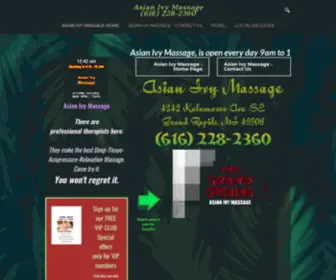 Asianivymassage.com(Come celebrate our Grand Opening of Asian Ivy Massage. Our spa) Screenshot