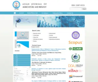 Asianjab.com(Asian J Agric & Biol) Screenshot