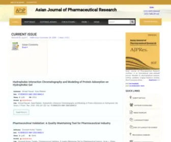 AsianjPr.com(Asian Journal of Pharmaceutical Research) Screenshot
