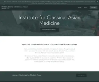 Asianmedicine.org(The Institute for Classical Asian Medicine) Screenshot