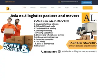 Asiano1Logisticspackersmovers.com(Packers and Movers in India) Screenshot