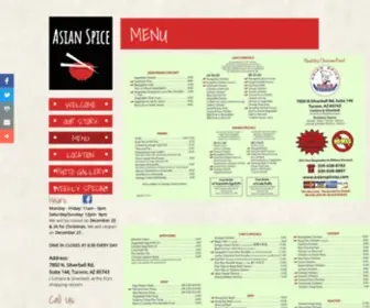 Asianspiceaz.com(Menu) Screenshot