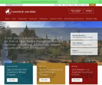 Asianstudies.org(Association for Asian Studies) Screenshot