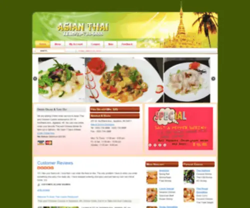 Asianthaicuisine.com(Asian Thai Thai and Chinese Cuisine) Screenshot