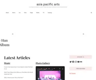 Asiapacificarts.org(Covering the dynamic worlds of Asian and Asian American arts and entertainment) Screenshot