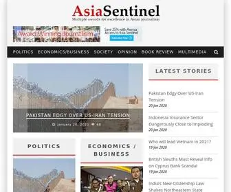 Asiasentinel.com(Independent news and analysis about Asia's politics) Screenshot