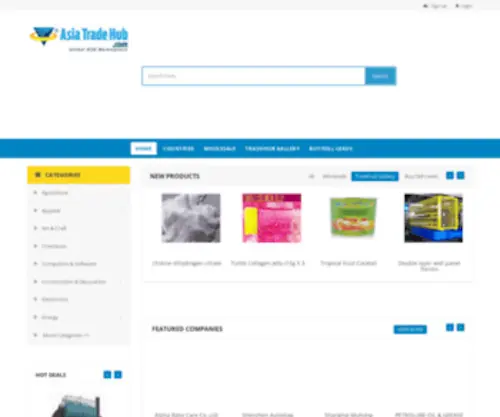Asiatradehub.com(Trade Gallery of Asia) Screenshot