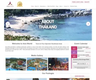 AsiaWorld-Travel.com(Travel & Tour Operator DMC Southeast Asia) Screenshot