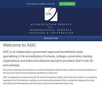 Asic.org.uk(Accreditation Service for International Schools) Screenshot