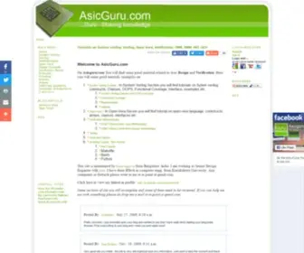 AsicGuru.com(Tutorials On System Verilog) Screenshot