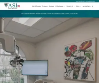 Asidental.com(Specialty Dental Delivery Systems and Dental Carts) Screenshot