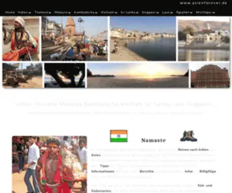 Asienforever.de(Indien Informationen Reisetipps Goa Thailand Reisen) Screenshot