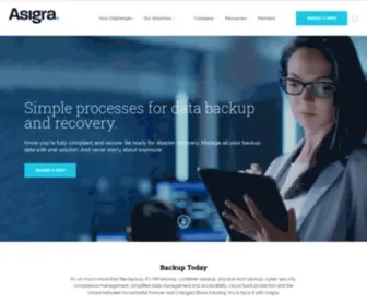 Asigra.com(Cloud Backup Solution from the Cloud Backup Experts) Screenshot