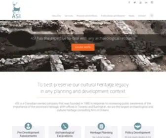 Asiheritage.ca(ASI Heritage) Screenshot