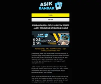 Asikbandarqq.com Screenshot