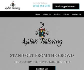 Asilahtailoring.com(Asilah Tailoring in New York) Screenshot