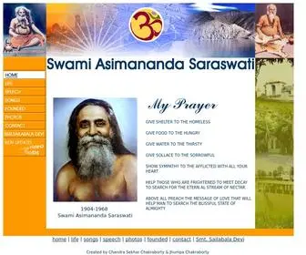 Asimananda.com(Centenary Celebration of Swami Asimanada Saraswati) Screenshot