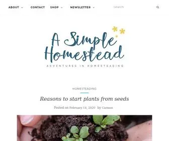 Asimplehomestead.com(Adventures in Homesteading) Screenshot