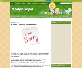 Asinglecoupon.com(A Single Coupon) Screenshot