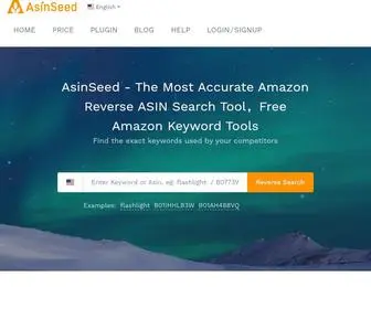 Asinseed.com(Amazon Reverse ASIN Research Tool) Screenshot