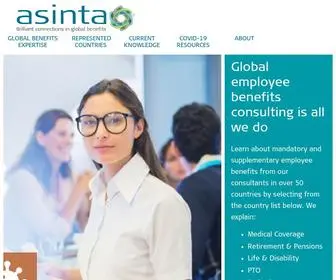 Asinta.com(Global Employee Benefits Consultants for Mid) Screenshot