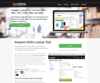 Asintool.com(ASIN Number Lookup for Amazon) Screenshot