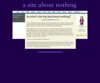 Asiteaboutnothing.net(About Nothing. What) Screenshot