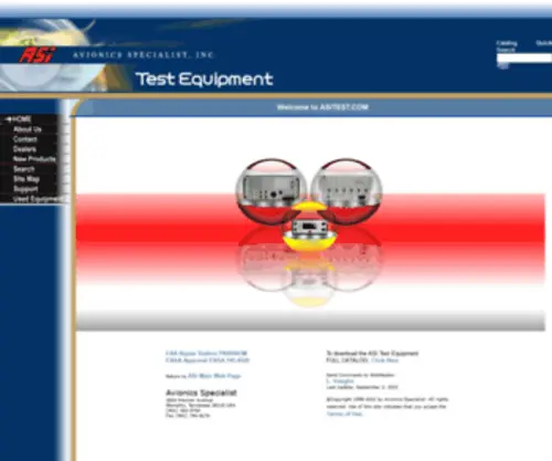 Asitest.com(Avionics Specialist) Screenshot