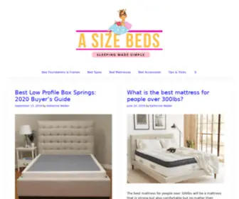 Asizebeds.com(A Size Beds) Screenshot