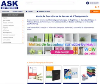 ASK-Distribution.com(Carnet, Fournitures de bureau, Registre, Coffre-fort, Bloc, Sac et Valise) Screenshot